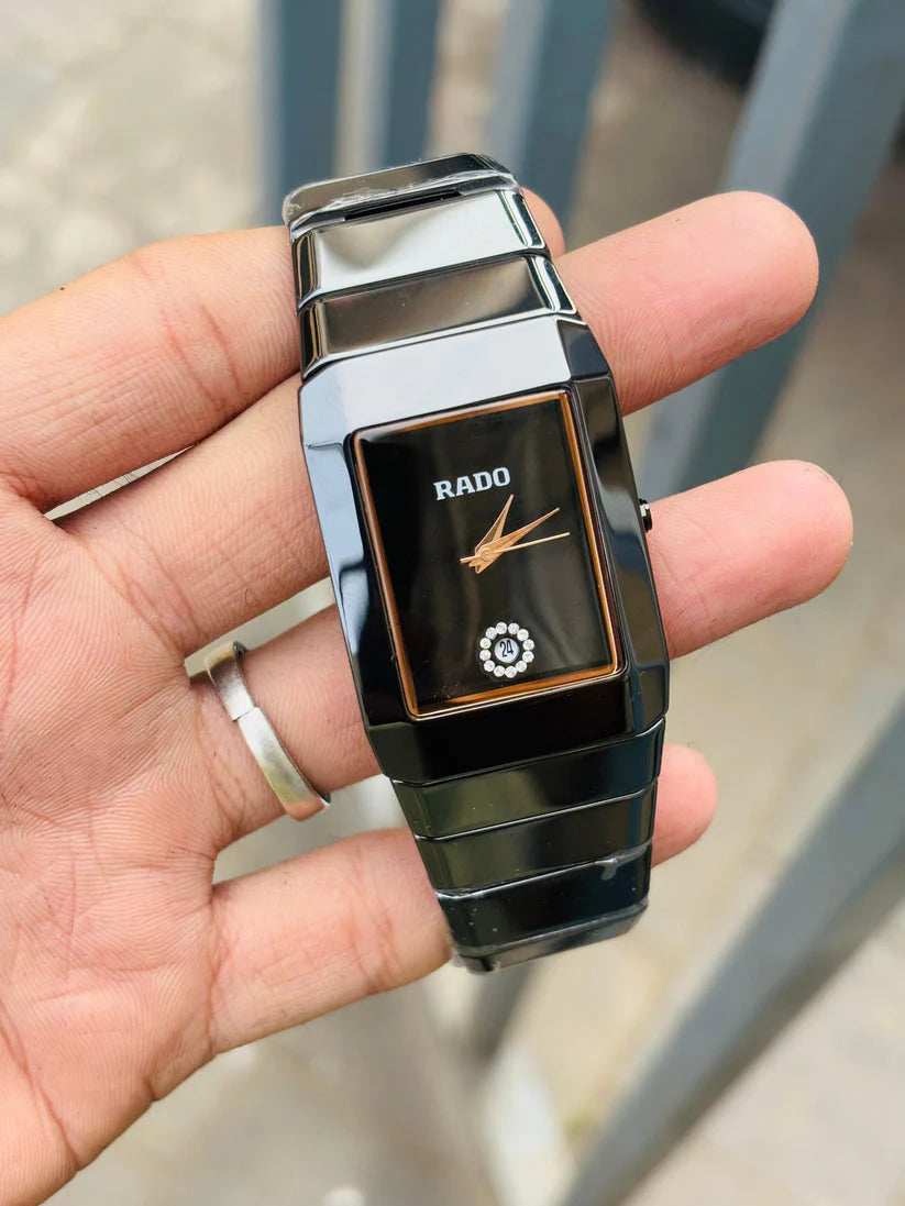 Rado Black Dial Ceramic Belt