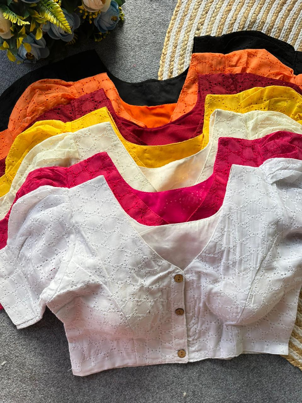 Reena Red Half Sleeves Blouse