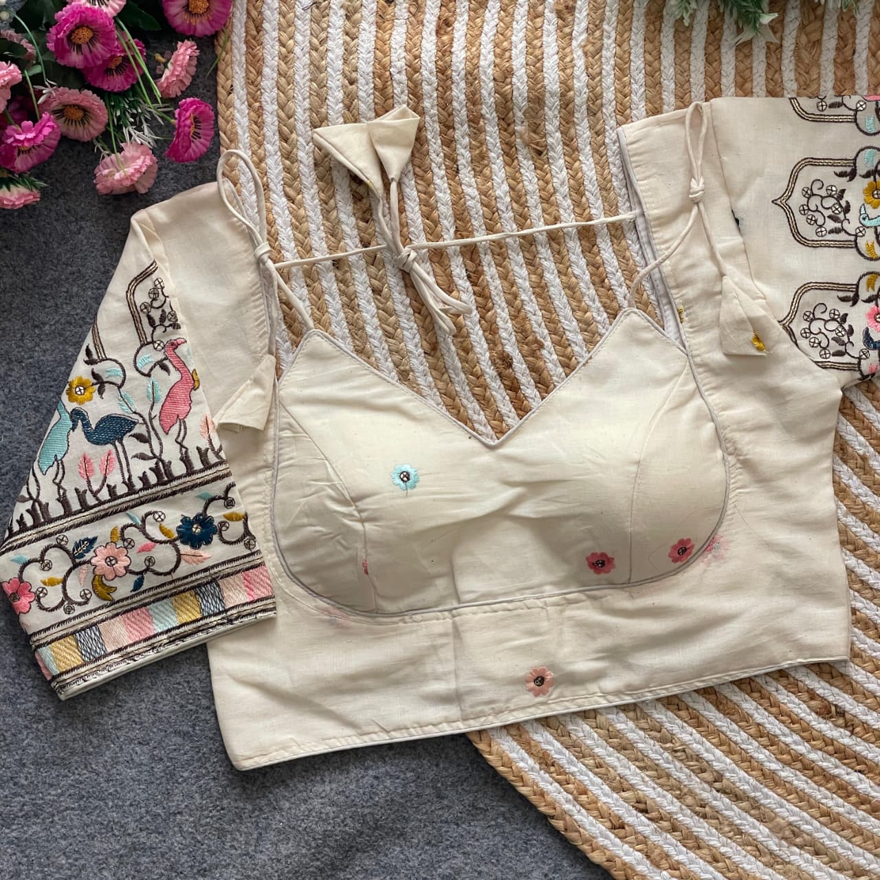 Designer Kaira White Colour Blouse