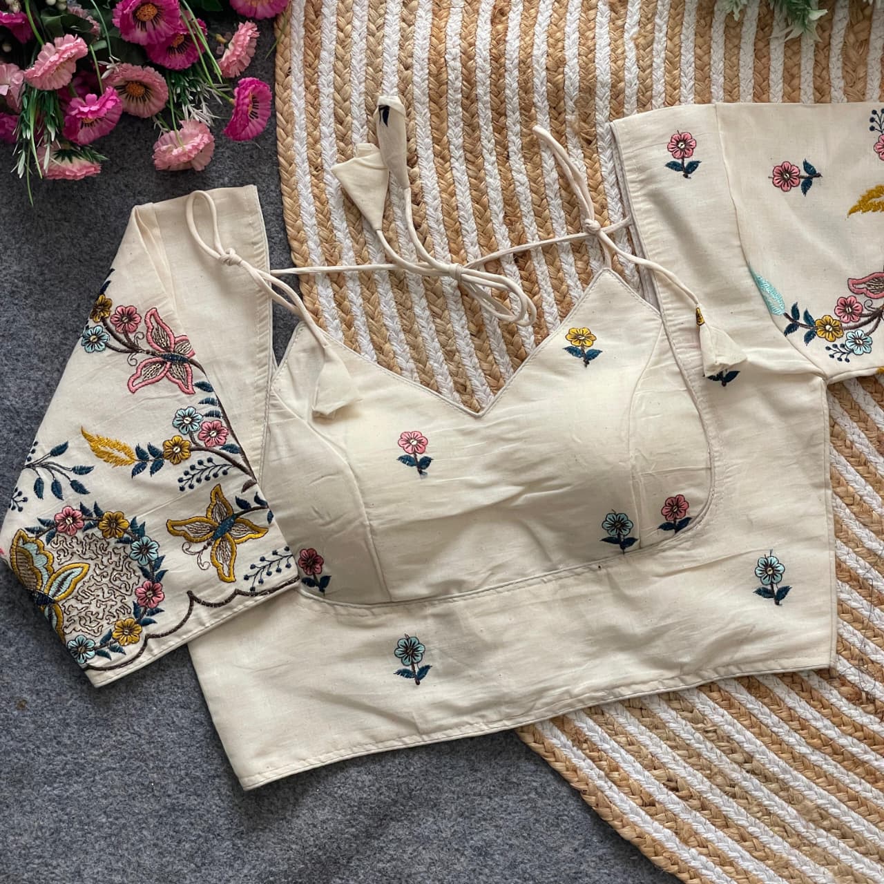Festive Zareen Khadi Cotton Blouse