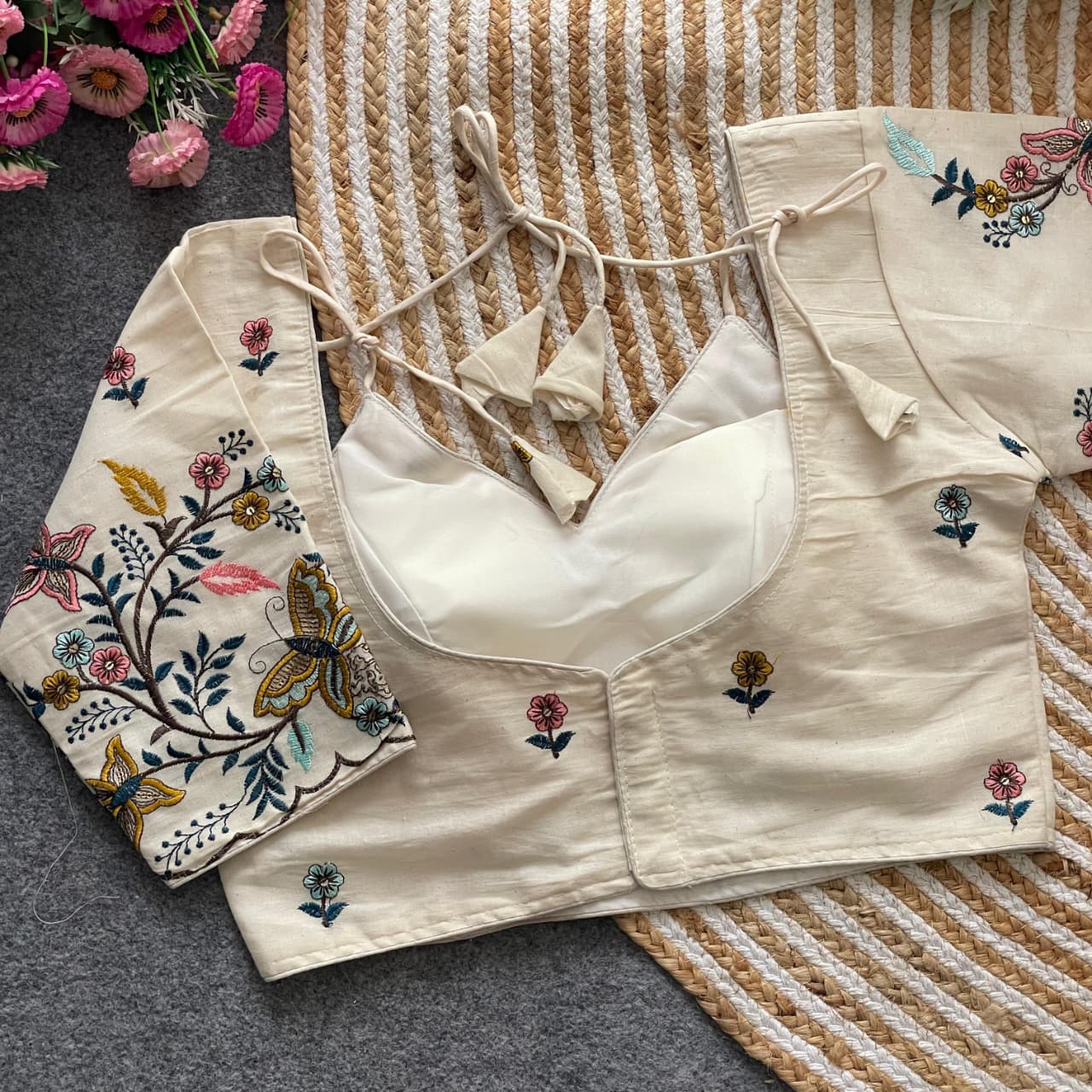 Festive Zareen Khadi Cotton Blouse