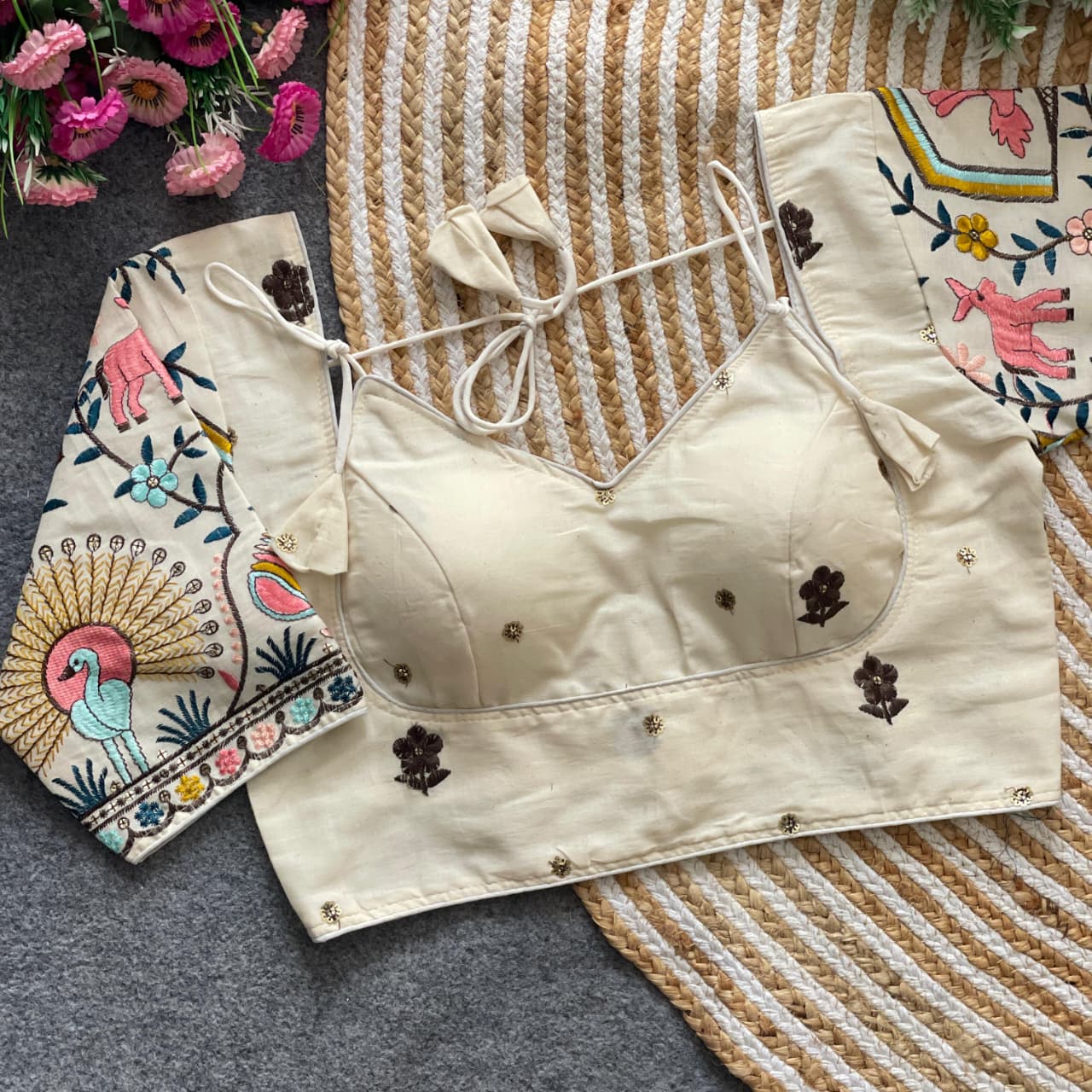 Amayra Khadi Embroidery Work Blouse