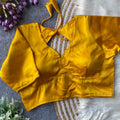 V Neck Yellow Blouse