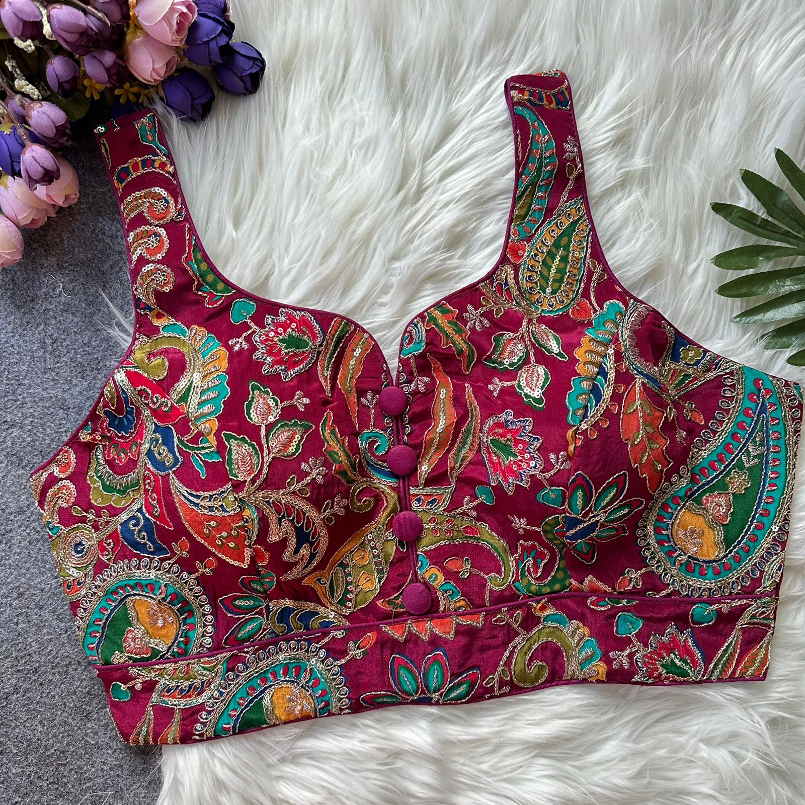 Mansi Embroidery Work festive Blouse
