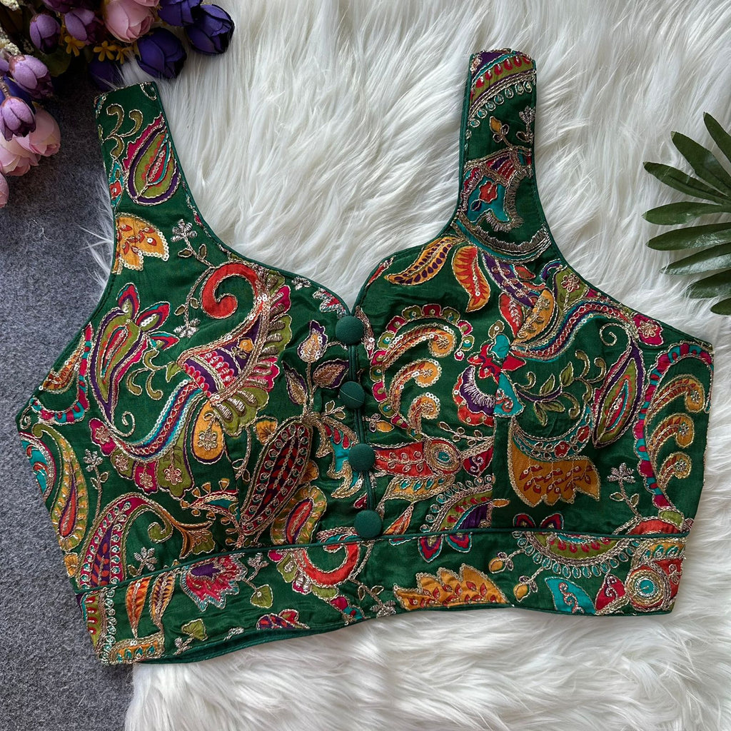 Himani Green Colour Wedding Blouse