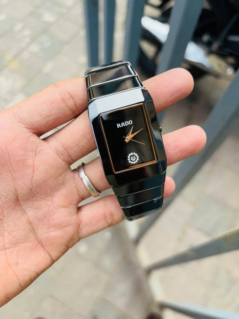 Rado Black Dial Ceramic Belt