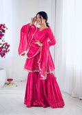 Festive Pink Color Anarkali Ethnic Suit Set
