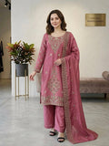 Pink Colour Heavy Embroidery Beads Kurta Plazzo Sets
