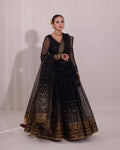 Designer Black Color Sequence Thread Heavy Work Anarkali Gown