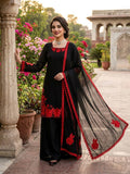 Black Colour Thread Sequnce Work Suit Set