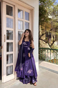 Bold Beauty Lavender Color Fendy Silk Anarkali Suit