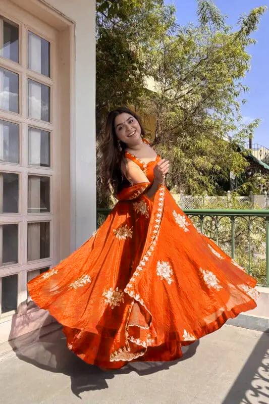 Floral Fanta Color Fendy Silk Anarkali Suit