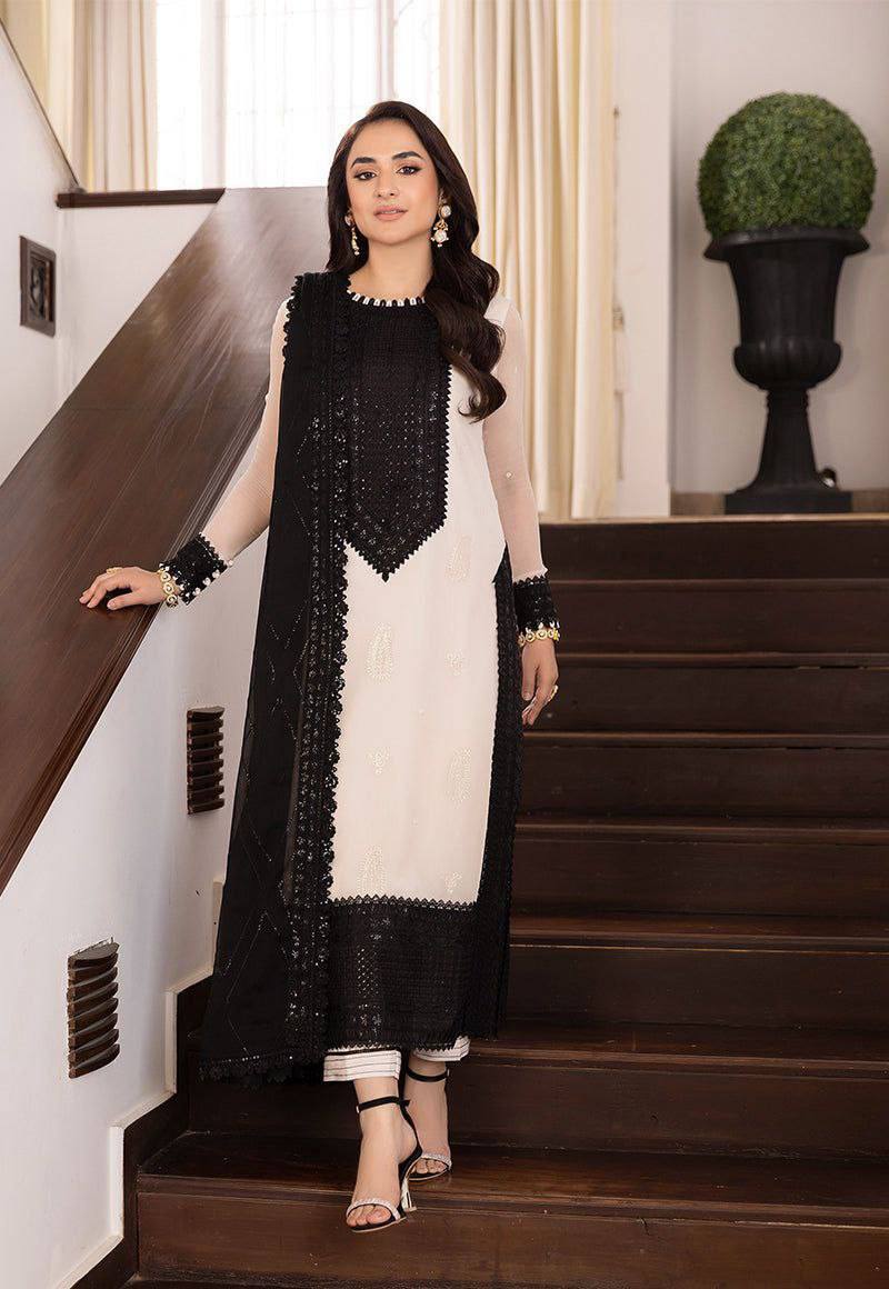 Classy Slay White Color Thread & Sequnce work Kurta Set