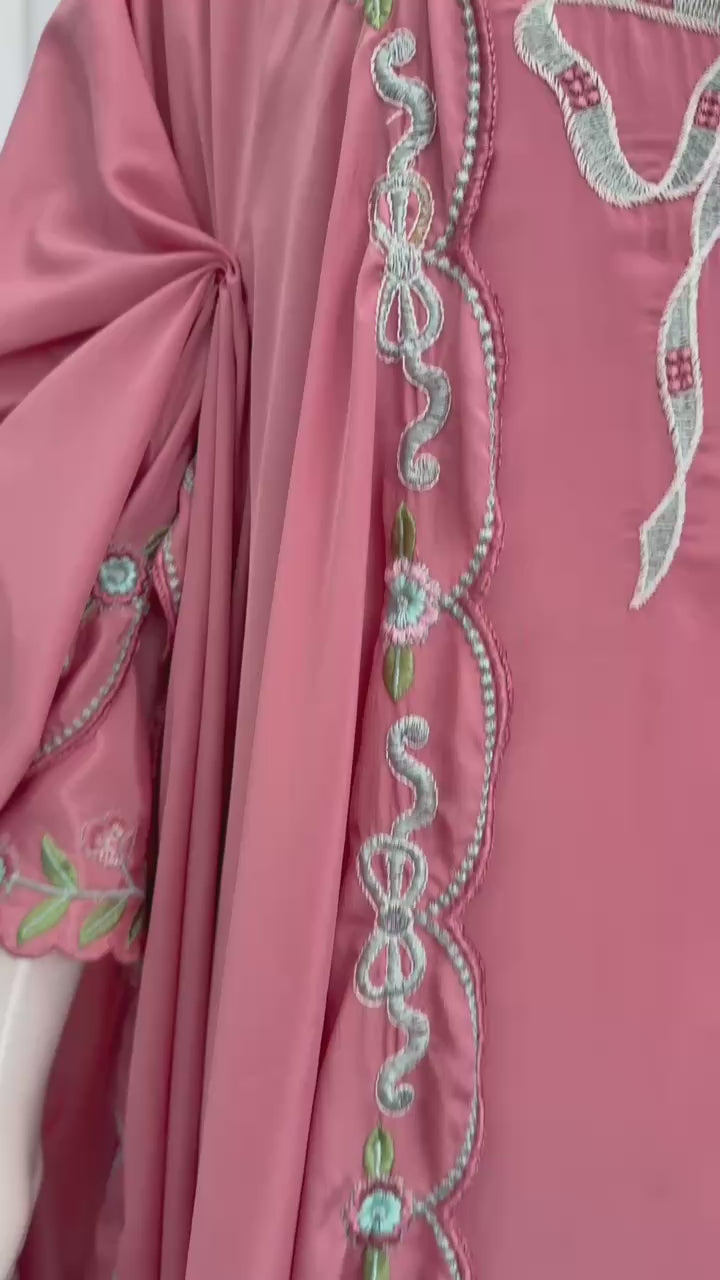 Onion Color Savage Natural crep Salwar Suit Set